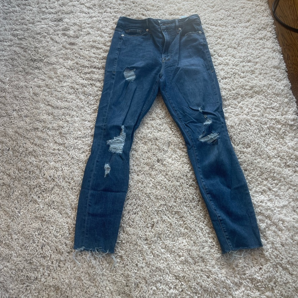 Good American Frayed Skinny Jeans